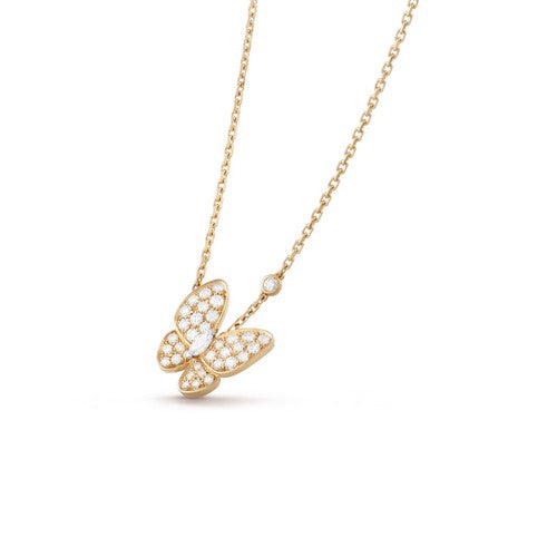 [Charm Aries Jewelry]BUTTERFLY DIAMOND NECKLACE