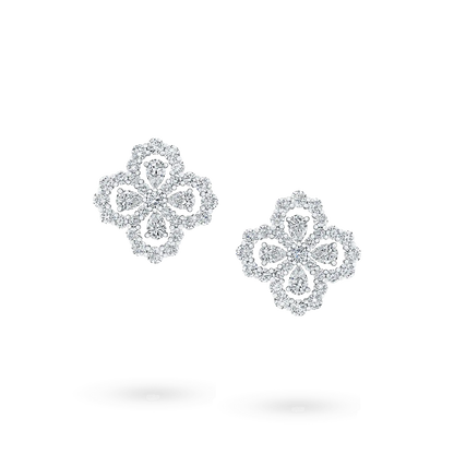 [Charm Aries Jewelry]LOOP EARRINGS FULL MOTIF DIAMOND 16MM