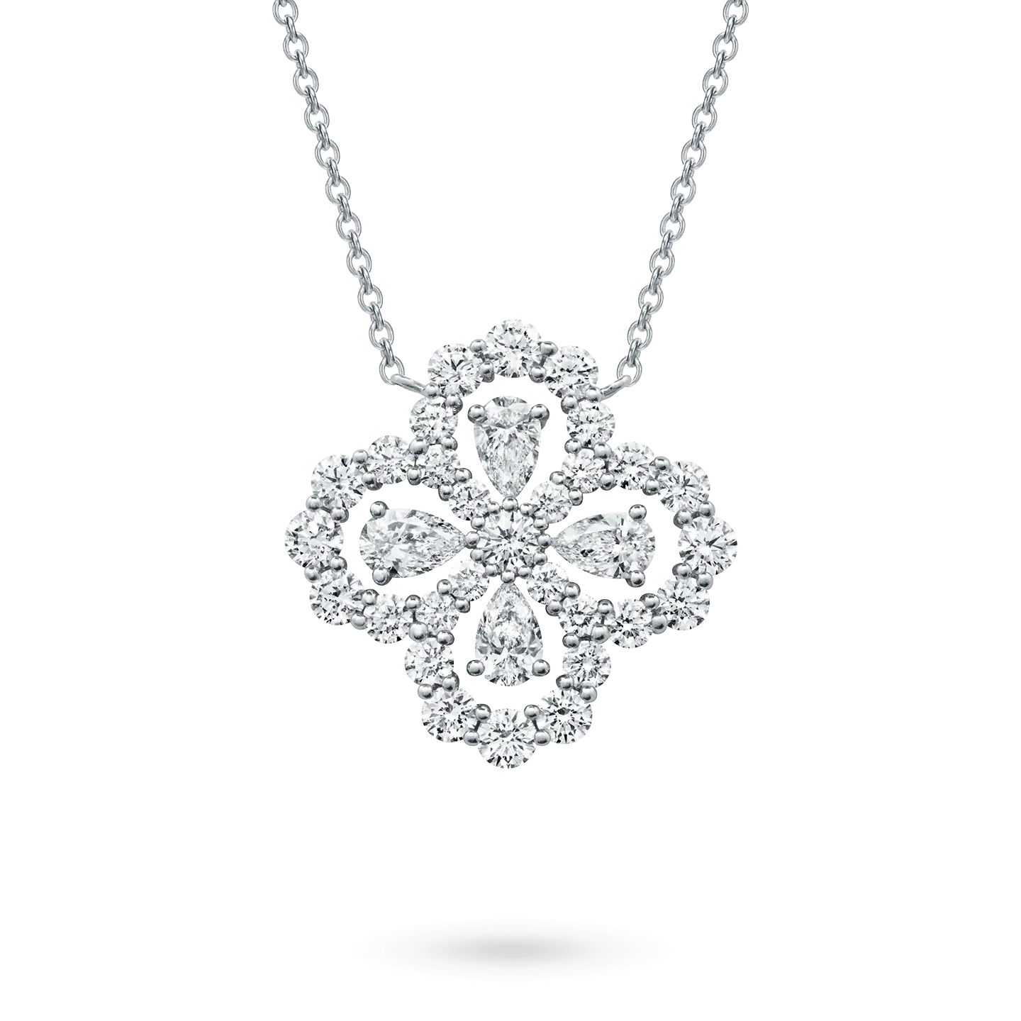 [Charm Aries Jewelry]LOOP NECKLACE FULL MOTIF DIAMOND 16MM MULTIPLE COLORS
