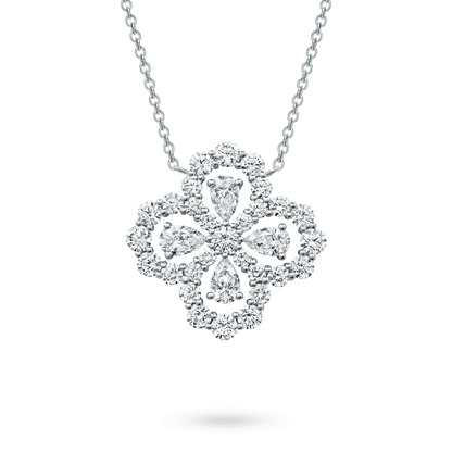 [Charm Aries Jewelry]LOOP NECKLACE FULL MOTIF DIAMOND 16MM MULTIPLE COLORS