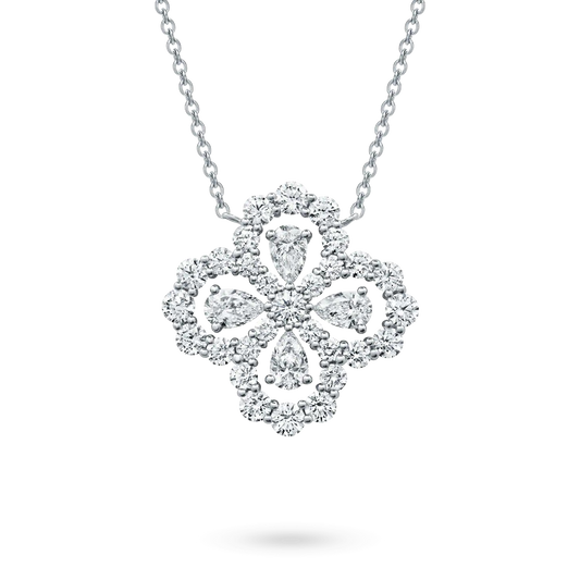[Charm Aries Jewelry]LOOP NECKLACE FULL MOTIF DIAMOND 16MM MULTIPLE COLORS