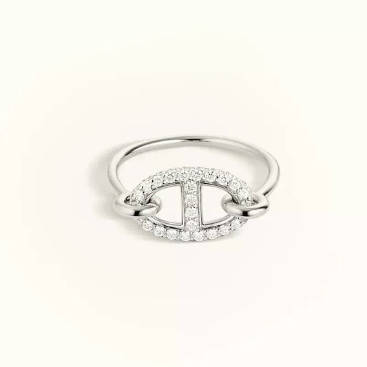[Charm Aries Jewelry]RONDE SMALL SILVER DIAMOND RING