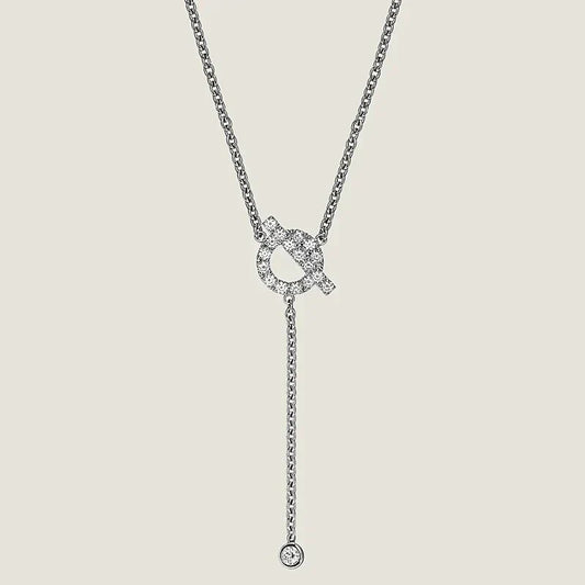 [Charm Aries Jewelry]FINESSE SILVER DIAMOND NECKLACE