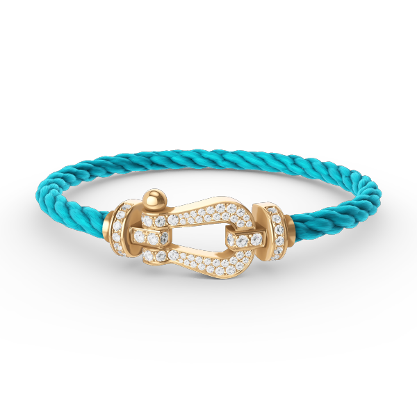 [Charm Aries Jewelry]FORCE LARGE HORSESHOE FULL DIAMOND BRACELET GOLD