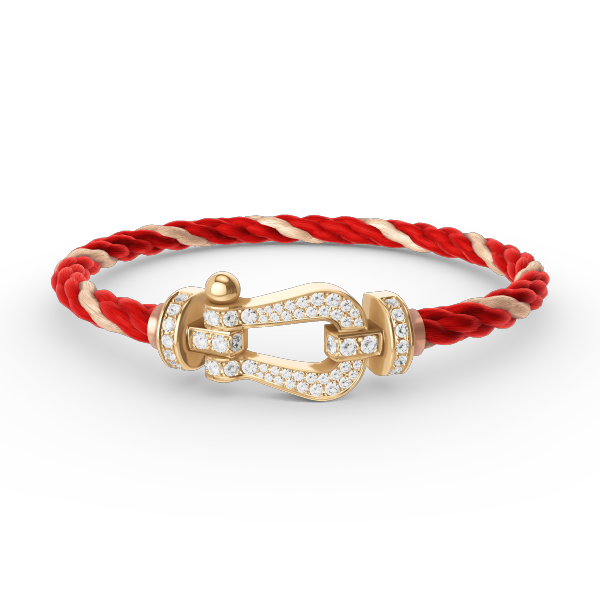 [Charm Aries Jewelry]FORCE LARGE HORSESHOE FULL DIAMOND BRACELET GOLD