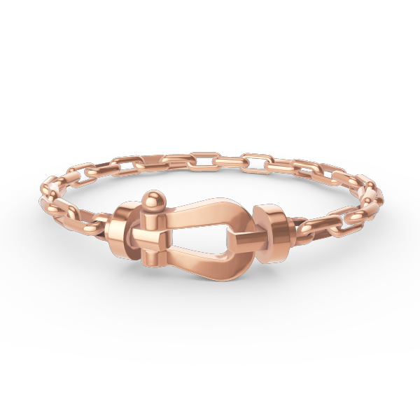 [Charm Aries Jewelry]FORCE LARGE HORSESHOE CLASP  METAL BRACELET
