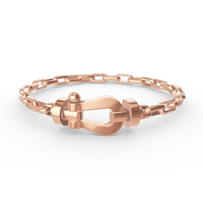 [Charm Aries Jewelry]FORCE LARGE HORSESHOE CLASP  METAL BRACELET