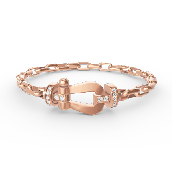 [Charm Aries Jewelry]FORCE LARGE HORSESHOE CLASP  METAL BRACELET