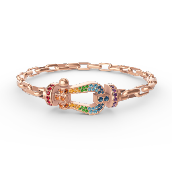 [Charm Aries Jewelry]FORCE LARGE HORSESHOE CLASP  METAL BRACELET