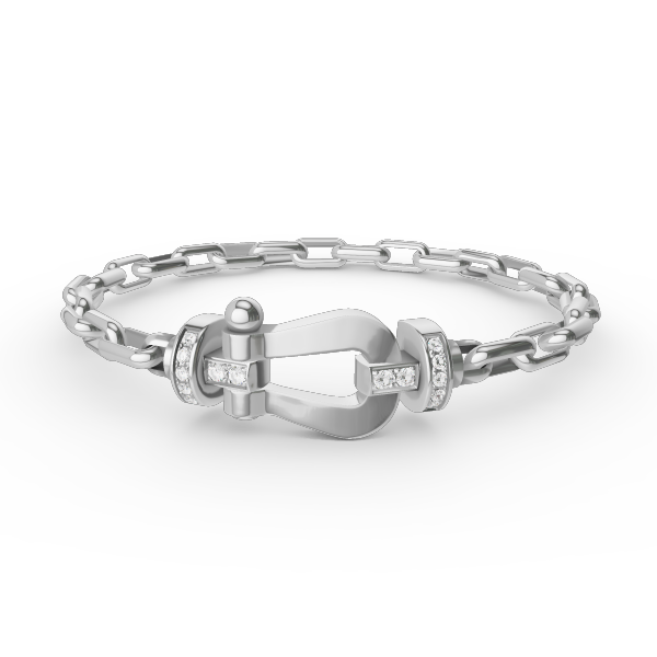 [Charm Aries Jewelry]FORCE LARGE HORSESHOE CLASP  METAL BRACELET