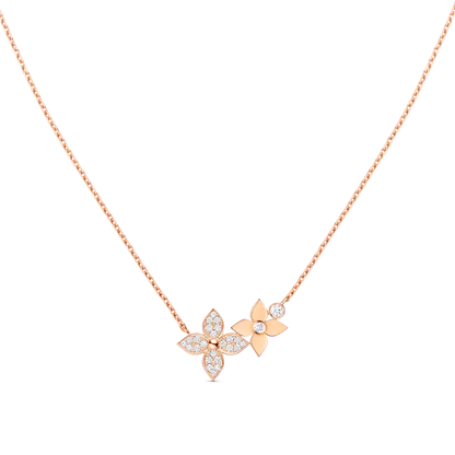[Charm Aries Jewelry]STAR BLOSSOM NECKLACE PINK GOLD DIAMONDS
