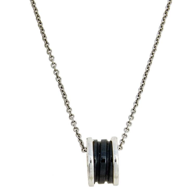 [Charm Aries Jewelry]ZERO 1 BLACK CERAMIC SILVER NECKLACE