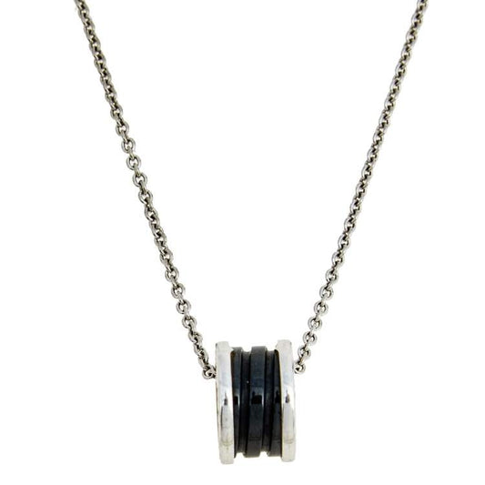 [Charm Aries Jewelry]ZERO 1 BLACK CERAMIC SILVER NECKLACE