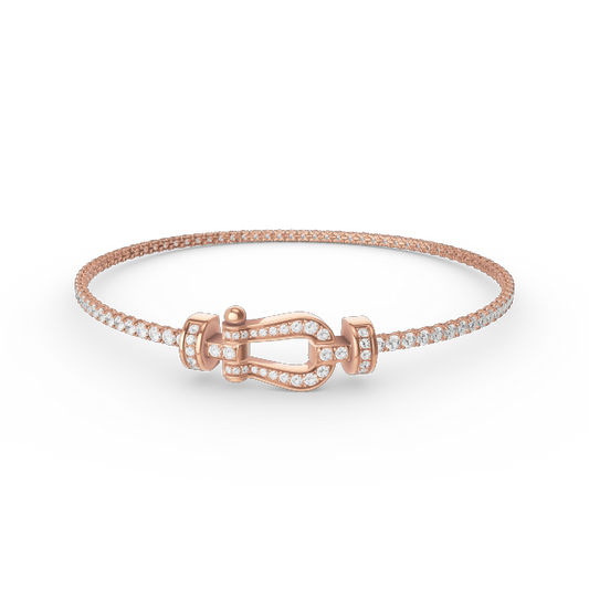 [Charm Aries Jewelry]FORCE  HORSESHOE  DIAMOND TENNIS BRACELET