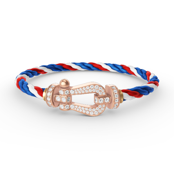 [Charm Aries Jewelry]FORCE LARGE HORSESHOE FULL DIAMOND BRACELET ROSE GOLD