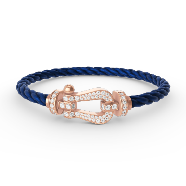 [Charm Aries Jewelry]FORCE LARGE HORSESHOE FULL DIAMOND BRACELET ROSE GOLD