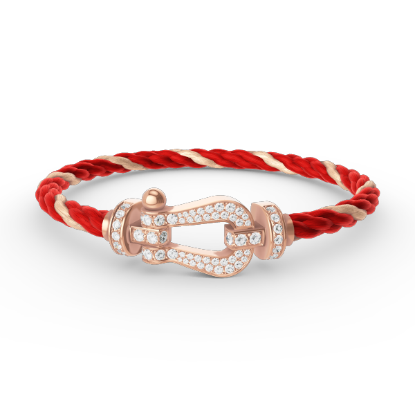 [Charm Aries Jewelry]FORCE LARGE HORSESHOE FULL DIAMOND BRACELET ROSE GOLD