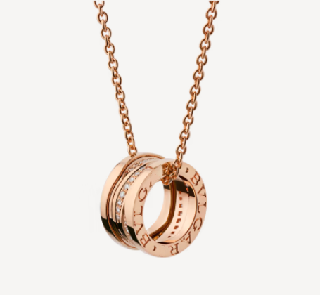 [Charm Aries Jewelry]ZERO 1 PINK GOLD DIAMOND NECKLACE