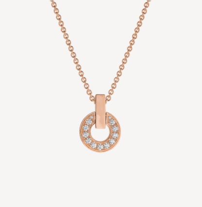 [Charm Aries Jewelry]GARI NECKLACE PINK GOLD DIAMOND