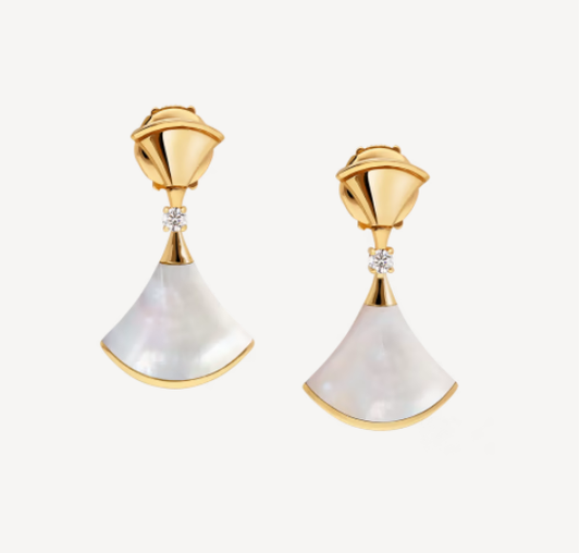 [Charm Aries Jewelry]DREAM MOP 1 DIAMOND EARRINGS