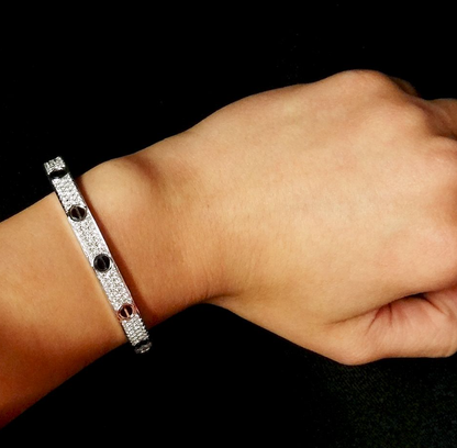 [Charm Aries Jewelry]LOVE BRACELET 6.1MM DIAMOND-PAVED CERAMIC