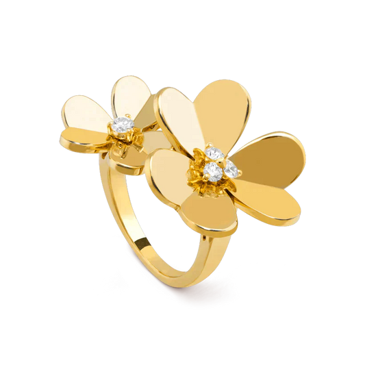 [Charm Aries Jewelry]CLOVER COMOS GOLD DIAMOND RING