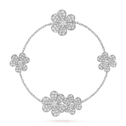 [Charm Aries Jewelry]FRIVOLE SILVER 5 FLOWERS BRACELET
