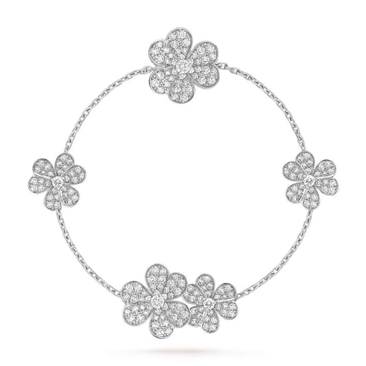 [Charm Aries Jewelry]FRIVOLE SILVER 5 FLOWERS BRACELET