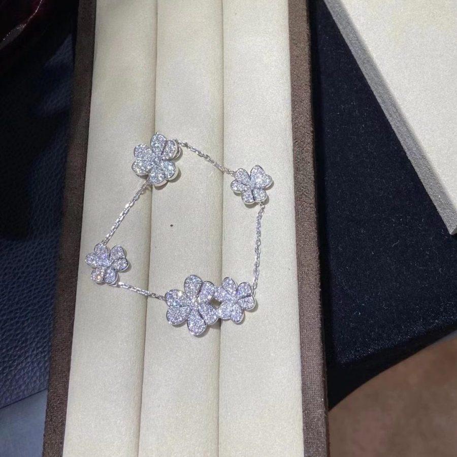 [Charm Aries Jewelry]FRIVOLE SILVER 5 FLOWERS BRACELET