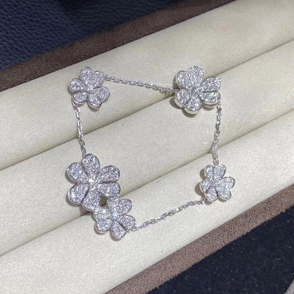 [Charm Aries Jewelry]FRIVOLE SILVER 5 FLOWERS BRACELET
