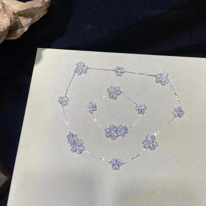 [Charm Aries Jewelry]FRIVOLE SILVER 5 FLOWERS BRACELET