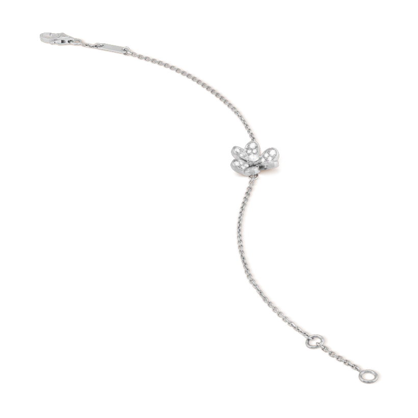 [Charm Aries Jewelry]FRIVOLE SILVER FLOWER DIAMOND BRACELET