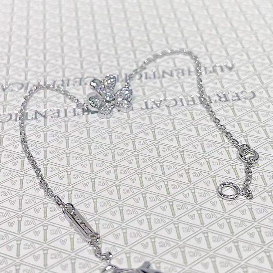 [Charm Aries Jewelry]FRIVOLE SILVER FLOWER DIAMOND BRACELET