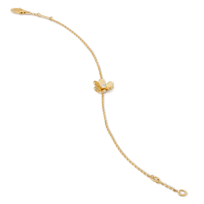 [Charm Aries Jewelry]FRIVOLE GOLD FLOWER PINK MALACHITE BRACELET
