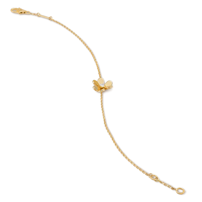 [Charm Aries Jewelry]FRIVOLE GOLD FLOWER PINK MALACHITE BRACELET