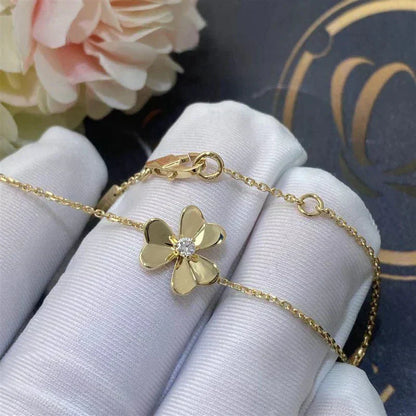 [Charm Aries Jewelry]FRIVOLE GOLD FLOWER PINK MALACHITE BRACELET