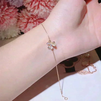 [Charm Aries Jewelry]FRIVOLE GOLD FLOWER DIAMOND BRACELET