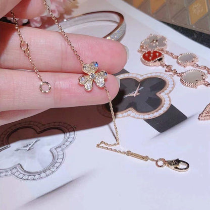 [Charm Aries Jewelry]FRIVOLE GOLD FLOWER DIAMOND BRACELET