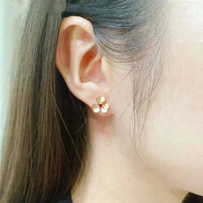 [Charm Aries Jewelry]FRIVOLE  FLOWER PINK EARRINGS