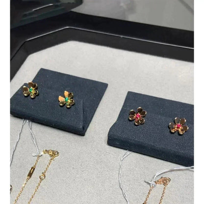 [Charm Aries Jewelry]FRIVOLE  FLOWER PINK EARRINGS