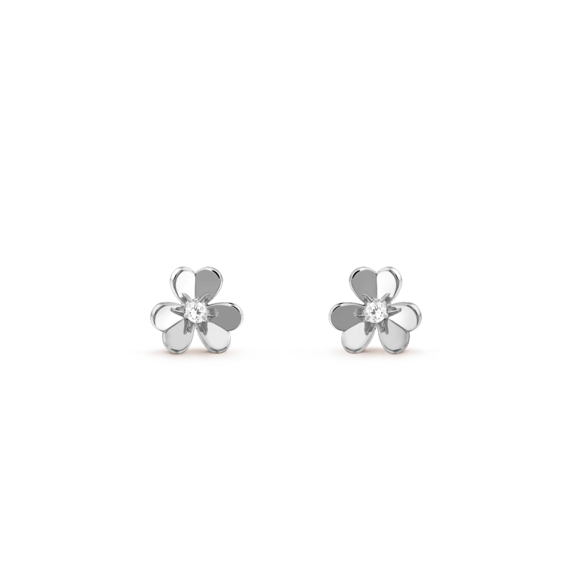 [Charm Aries Jewelry]FRIVOLE MINI SILVER FLOWER EARRINGS