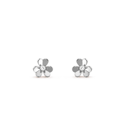 [Charm Aries Jewelry]FRIVOLE MINI SILVER FLOWER EARRINGS