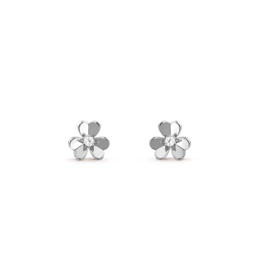 [Charm Aries Jewelry]FRIVOLE MINI SILVER FLOWER EARRINGS