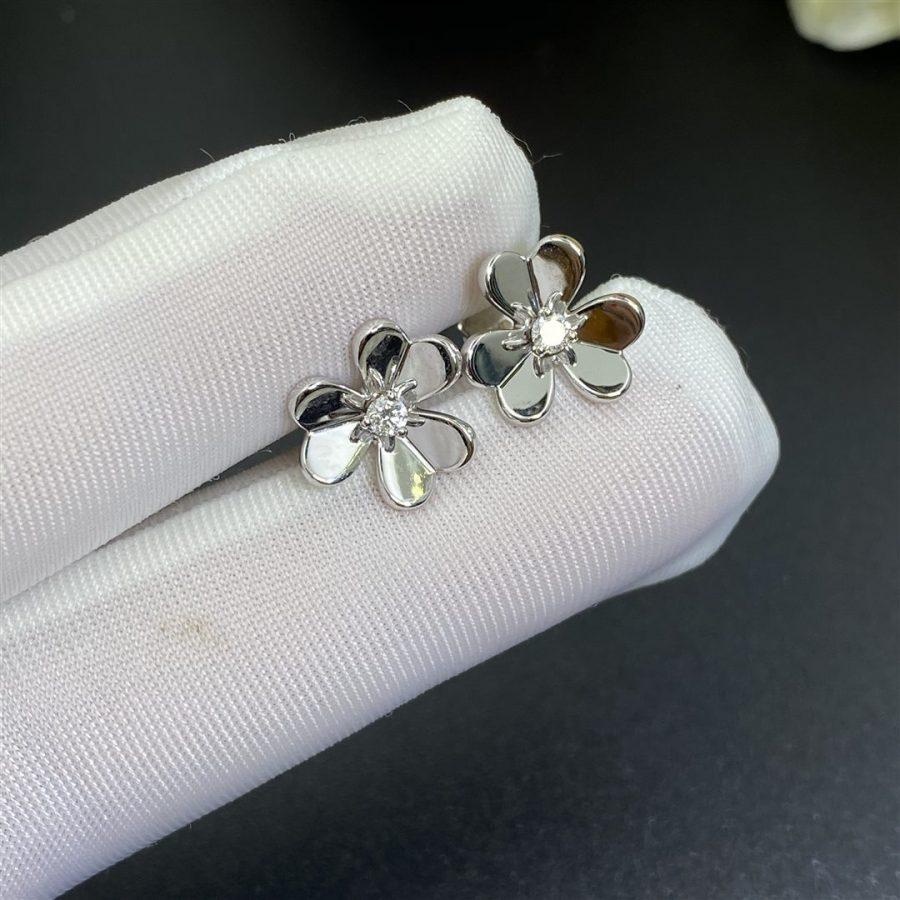 [Charm Aries Jewelry]FRIVOLE MINI SILVER FLOWER EARRINGS
