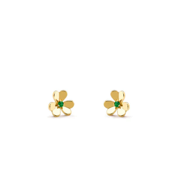 [Charm Aries Jewelry]FRIVOLE  FLOWER MALACHITE EARRINGS