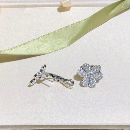 [Charm Aries Jewelry]FRIVOLE SILVER FLOWER DIAMOND EARRINGS