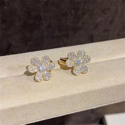 [Charm Aries Jewelry]FRIVOLE GOLD FLOWER DIAMOND EARRINGS