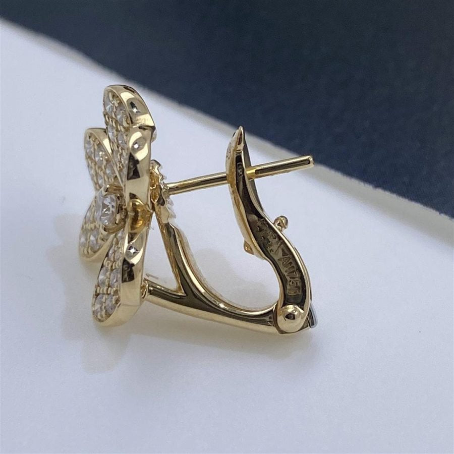 [Charm Aries Jewelry]FRIVOLE GOLD FLOWER DIAMOND EARRINGS
