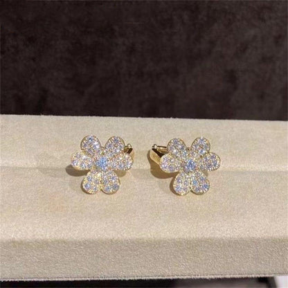[Charm Aries Jewelry]FRIVOLE GOLD FLOWER DIAMOND EARRINGS