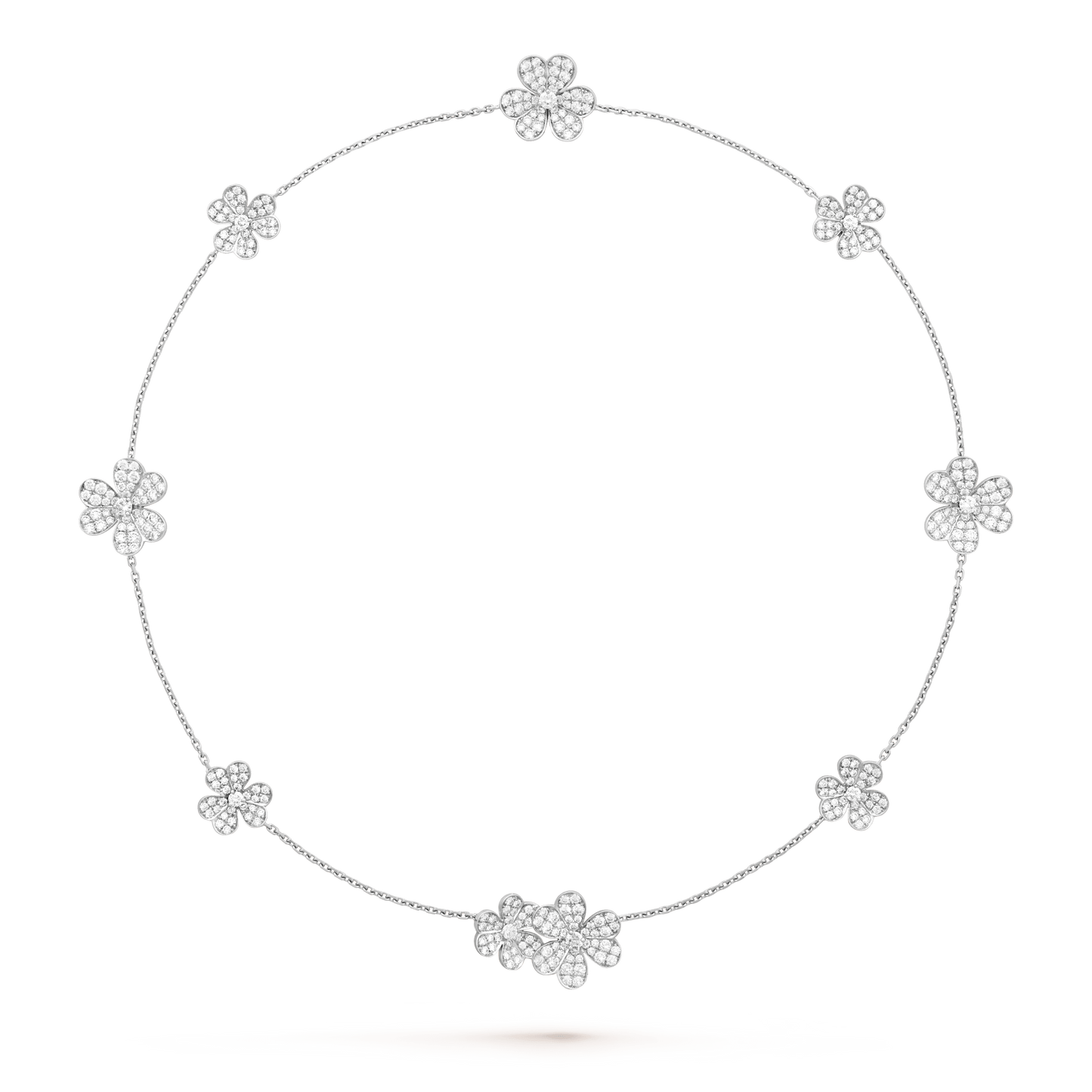 [Charm Aries Jewelry]FRIVOLE SILVER 9 FLOWERS NECKLACE